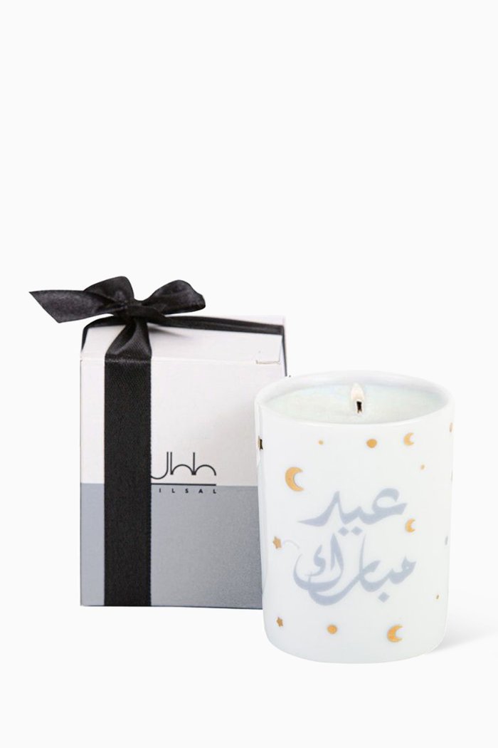 

Eid Mubarak Rose Heritage Candle, 60g, White