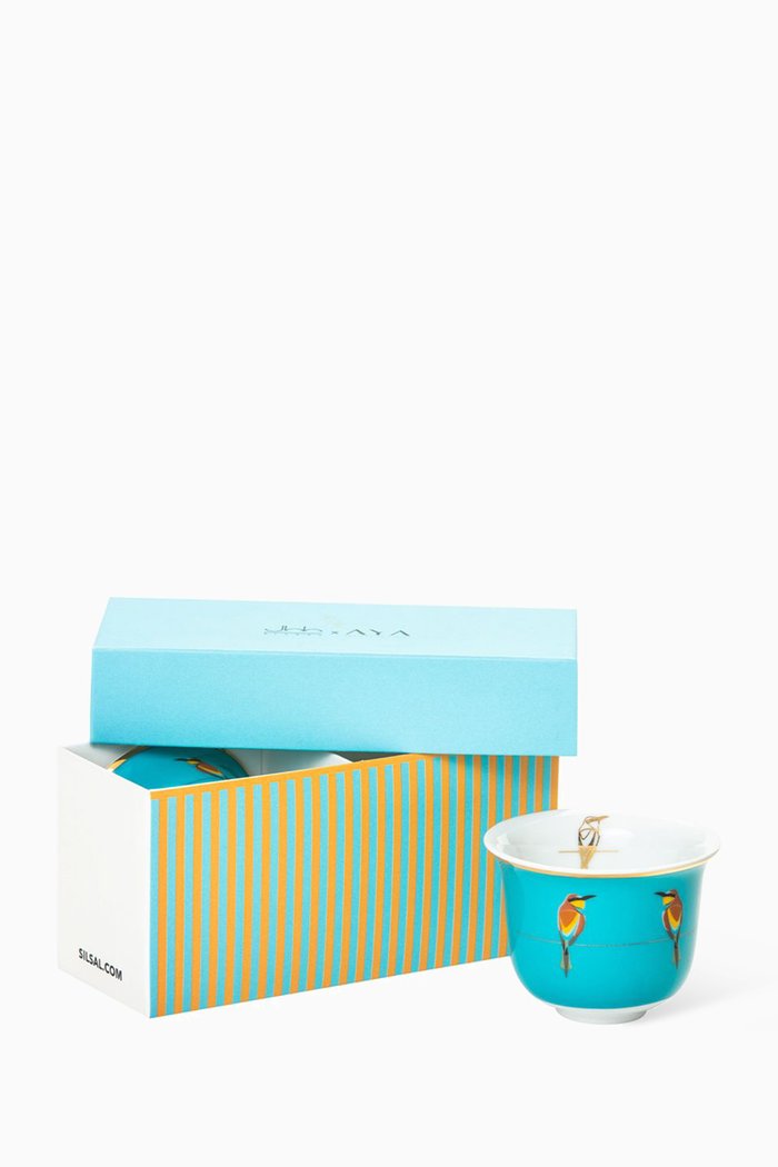 

Sarb Arabic Coffee Cups, Set of 2, Blue