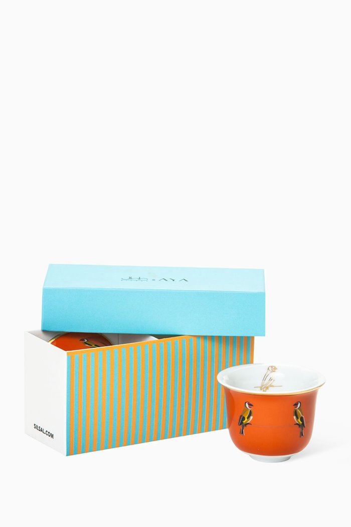 

Sarb Arabic Coffee Cup, Set of 2, Orange