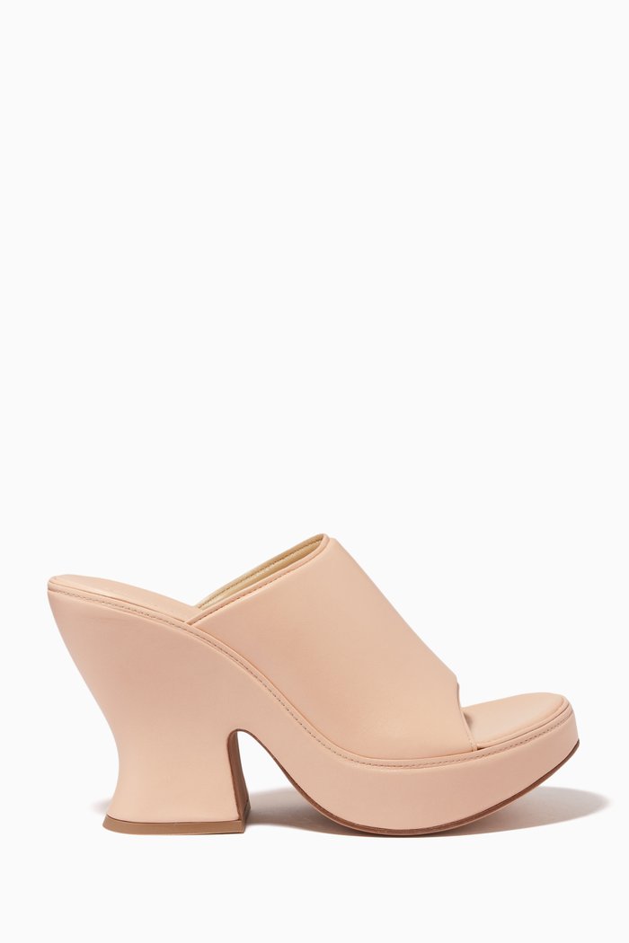 

Stack Mules in Stretch Nappa, Neutral