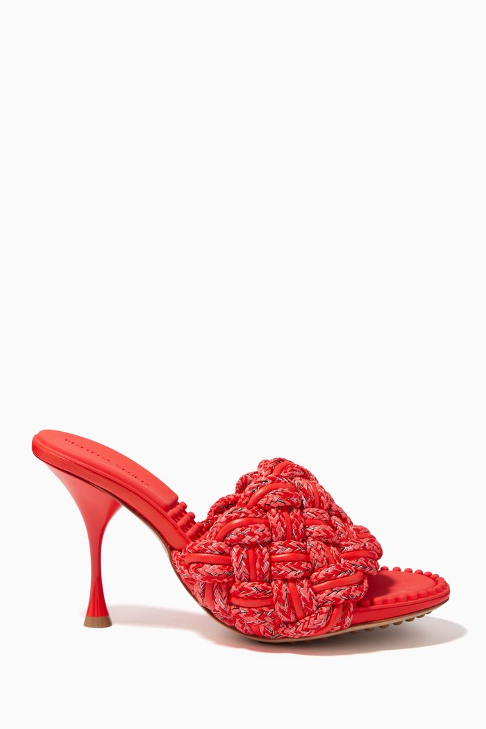 

Dot Mule Sandals in Rope & Nappa, Pink
