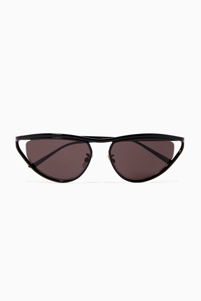 

Cat-eye Sunglasses in Metal, Black