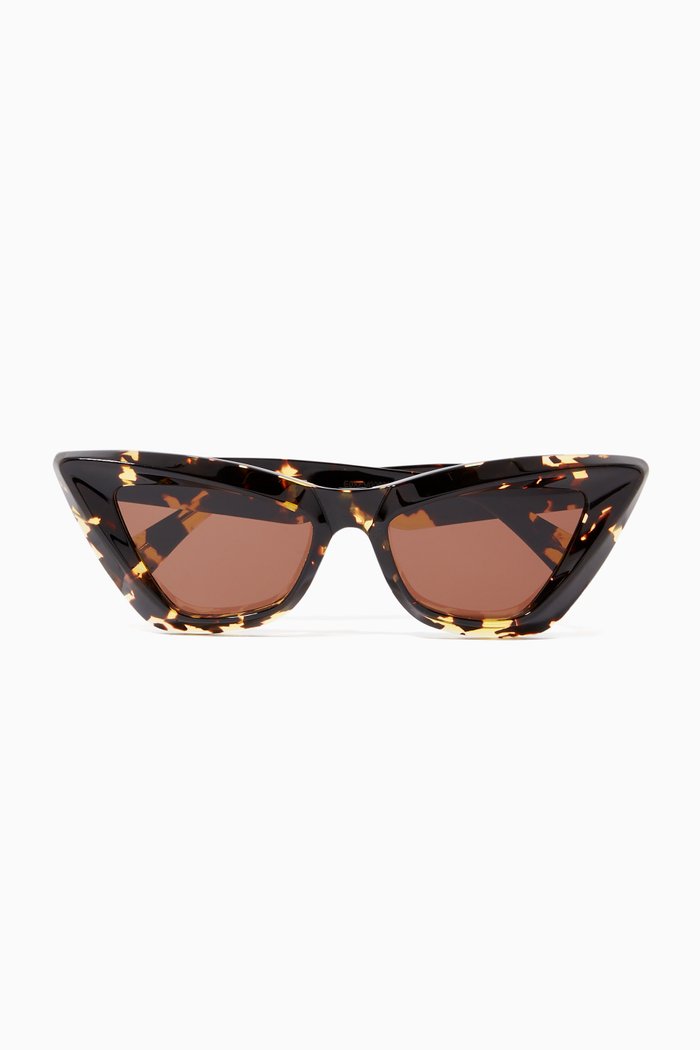 

Pointed Cat Eye Sunglasses, Brown