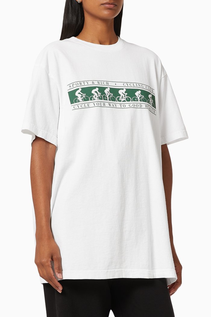 

Cycling Club Cotton T-Shirt, White