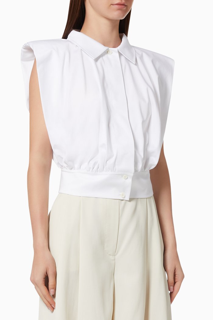 Elgin Cotton Poplin Shirt, White