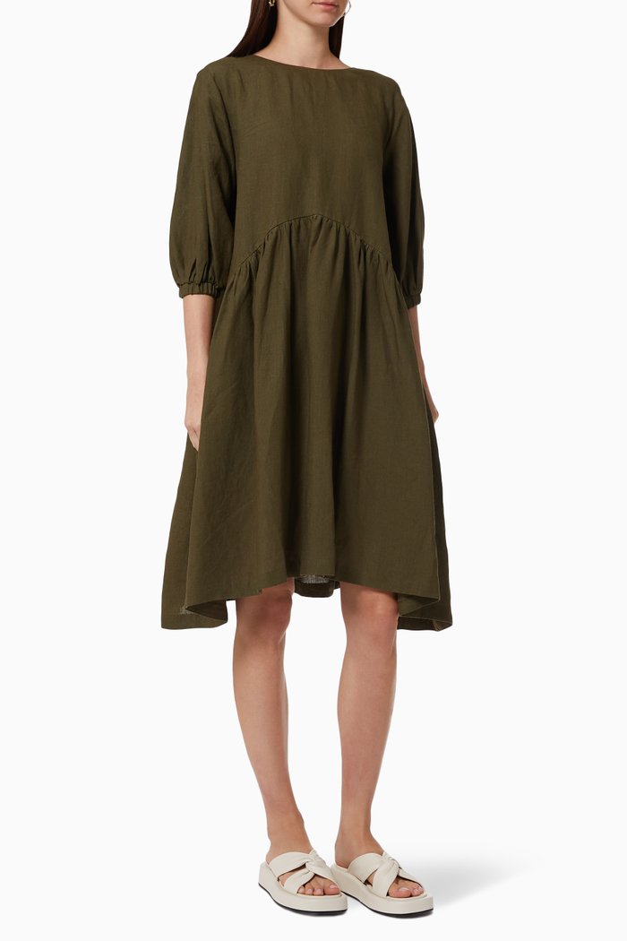 

Galia Linen Dress, Brown