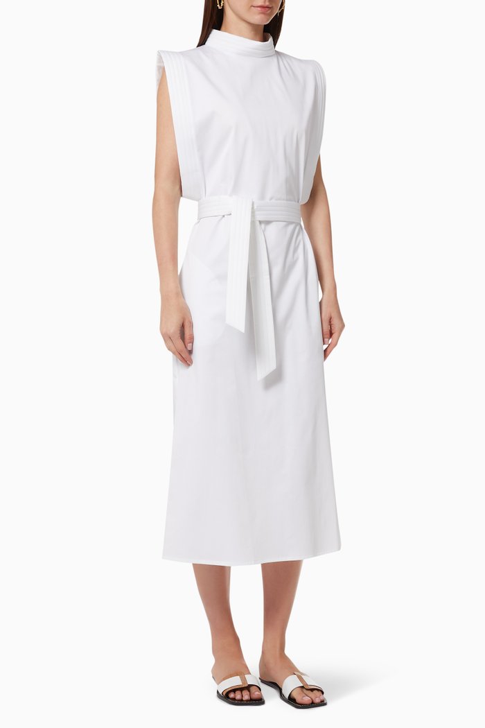 

Stella Cotton Poplin Dress, White