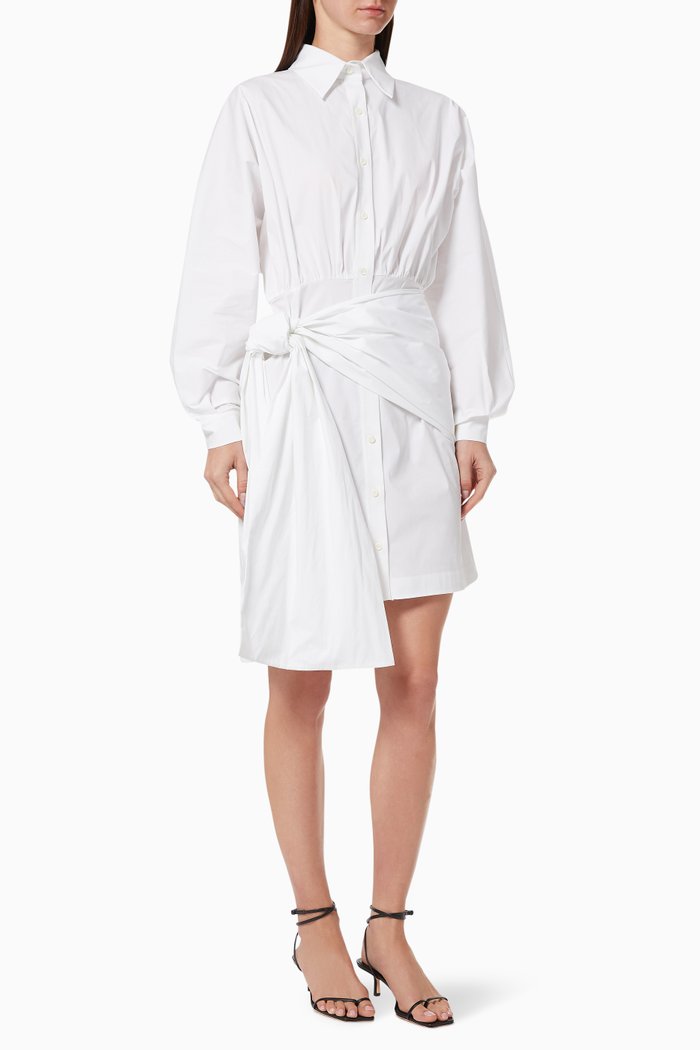 

Calanthe Cotton Poplin Shirt Dress, White