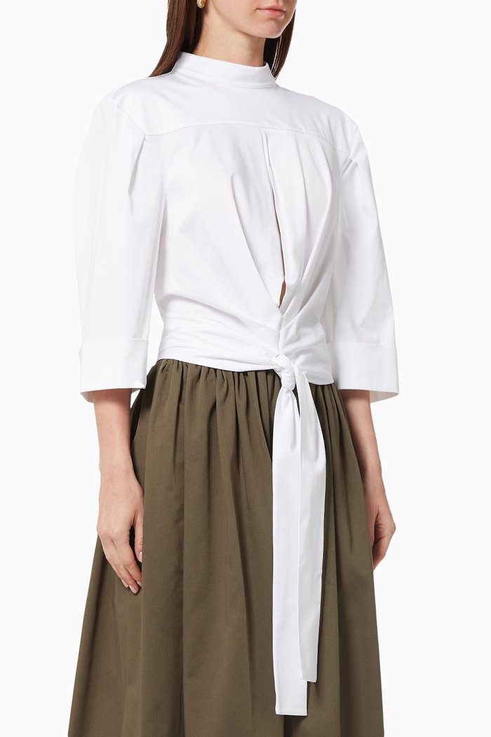 

Anthea Cotton Poplin Shirt, White