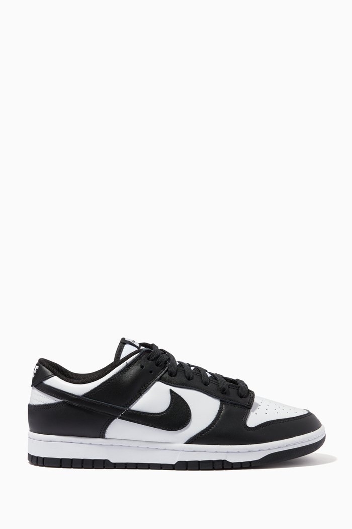 

Dunk Low Retro Sneakers in Leather, Black