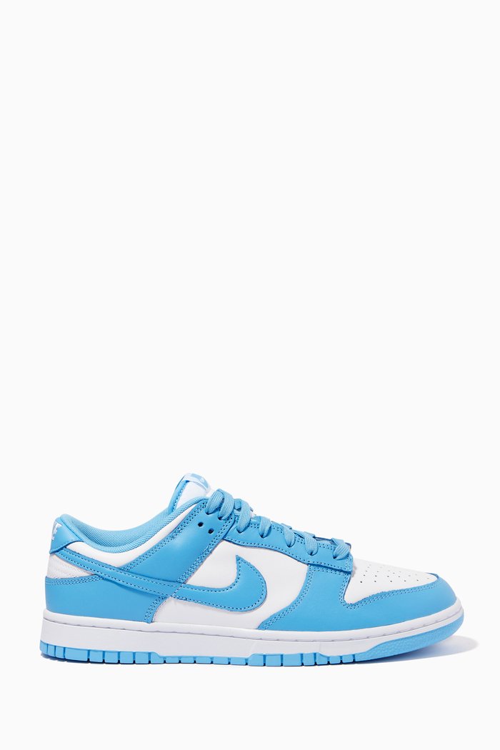 

Dunk Low Retro Sneakers in Leather, Blue