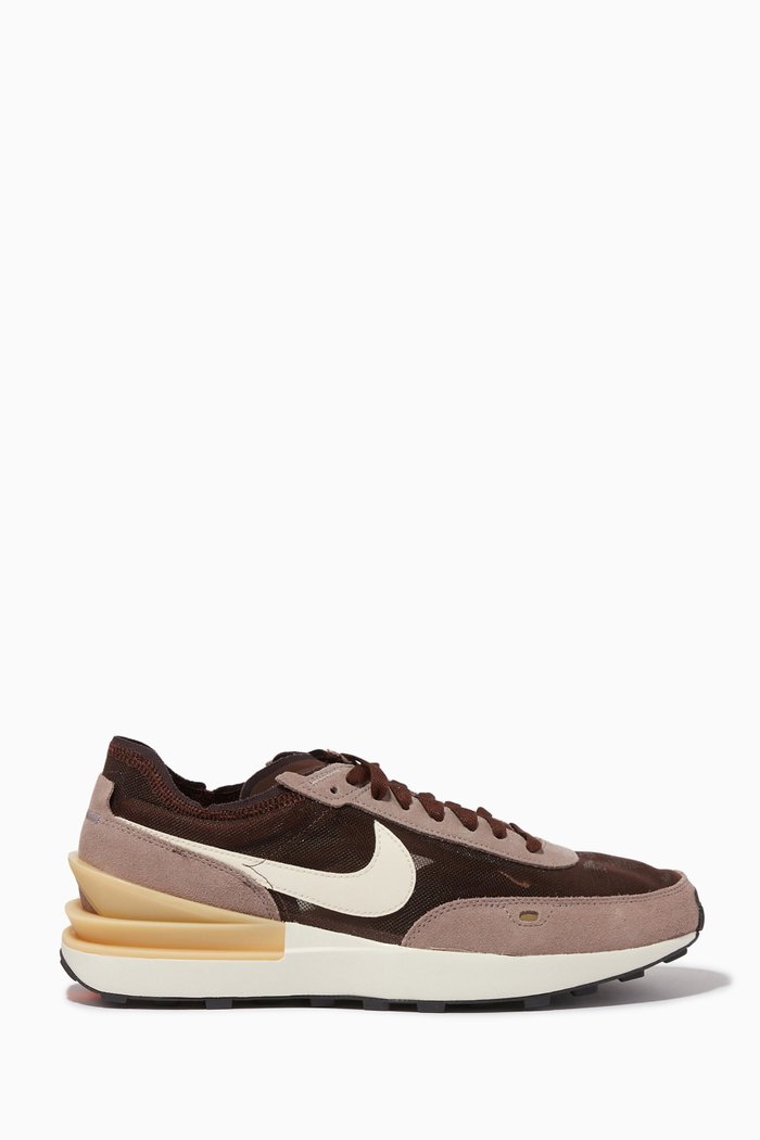 

Waffle One Sneakers in Suede & Mesh, Grey