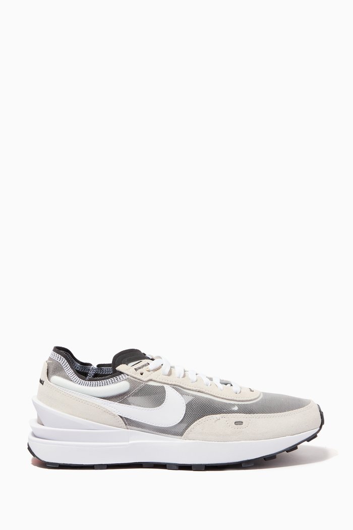

Waffle One Sneakers in Mesh and Suede, White