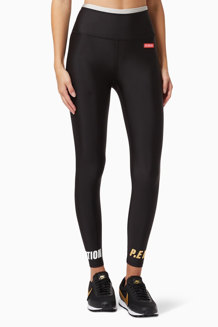 Blueliner Leggings in Recycled Polyester, Black
