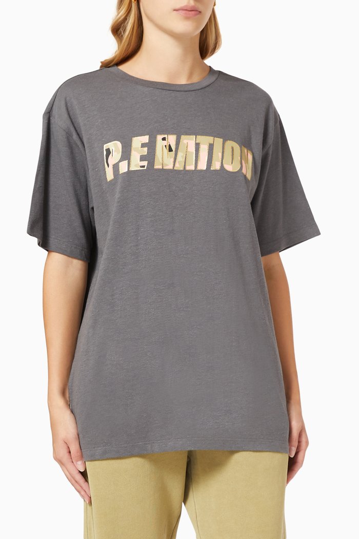 

Combat T-shirt in Organic Cotton Hemp Blend, Grey