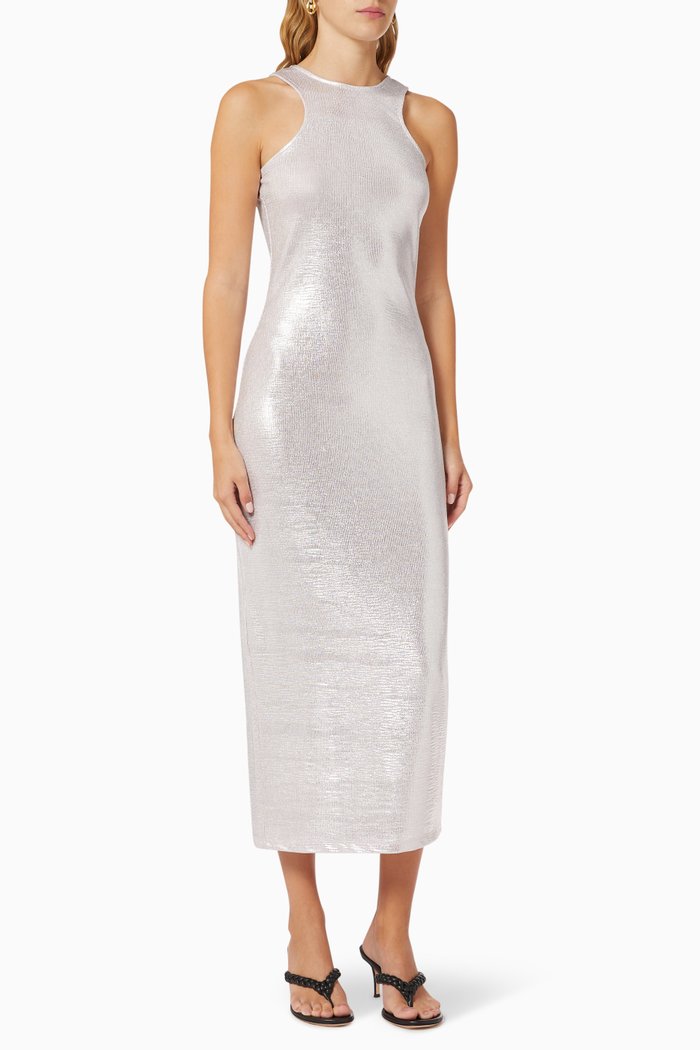 

Ebony Metallic Dress, Rose gold