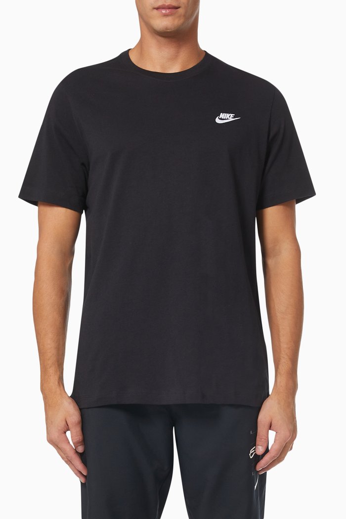 

Sportswear Club T-shirt in Cotton Jersey, Black