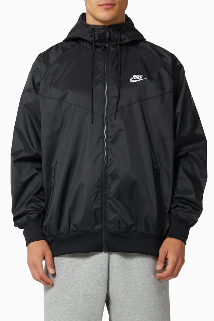 

Sportswear Windrunner Hooded Jacket in Recycled Polyester, Black