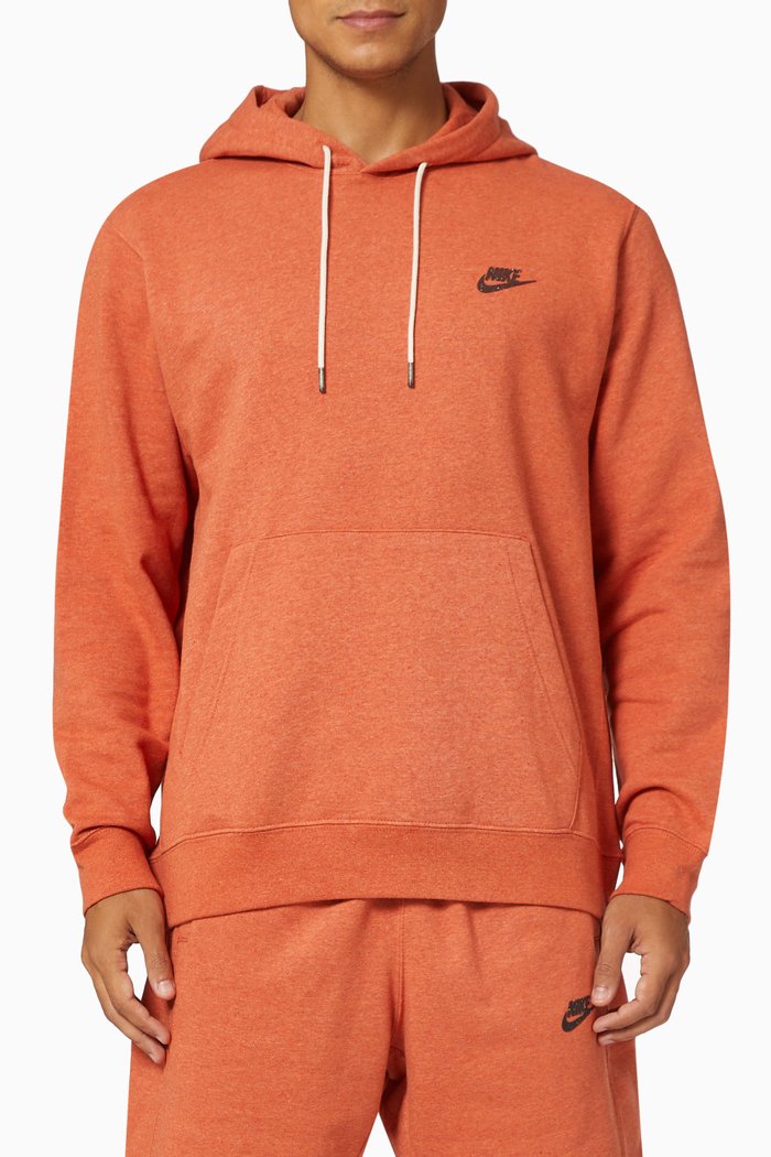 

Sportswear Pullover Hoodie in Organic Cotton, Orange