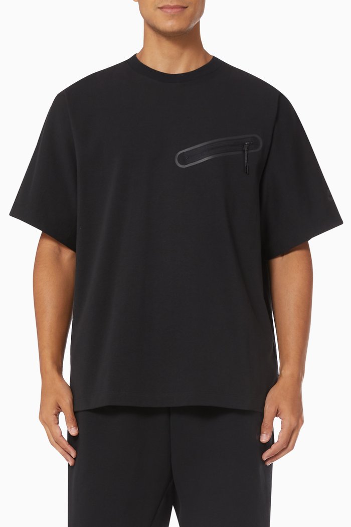 

Sportswear Knit Top in Cotton, Black