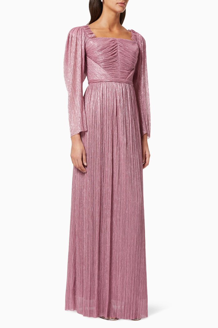 

Shimmer Dress with Frills, Pink