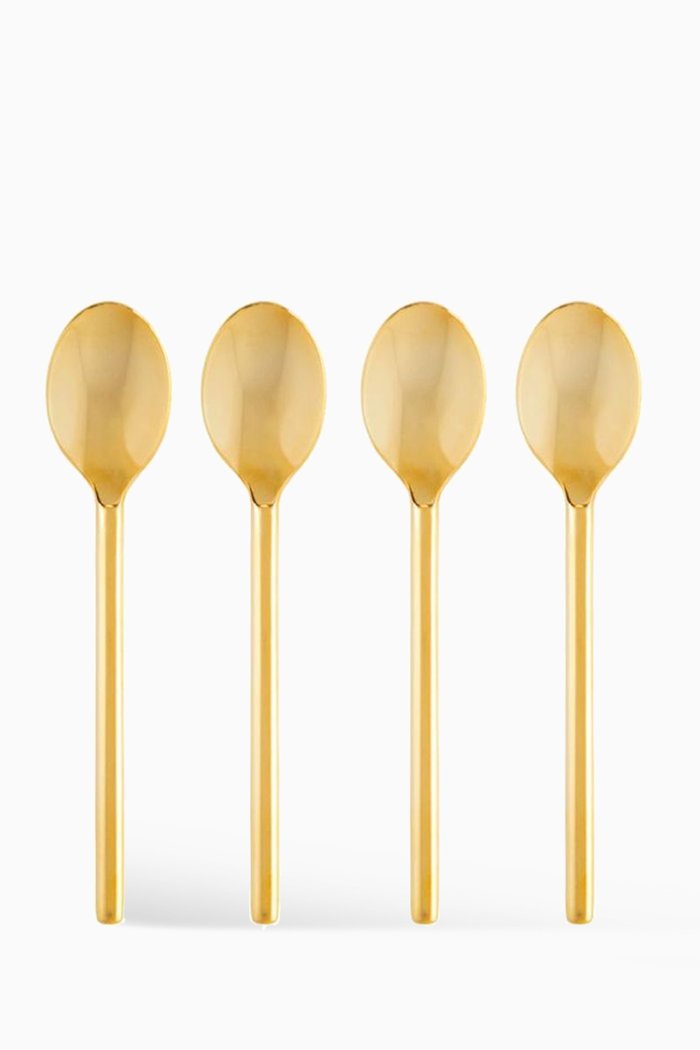 

Moderne Teaspoons Set in 24kt Gold-plated Stainless Steel