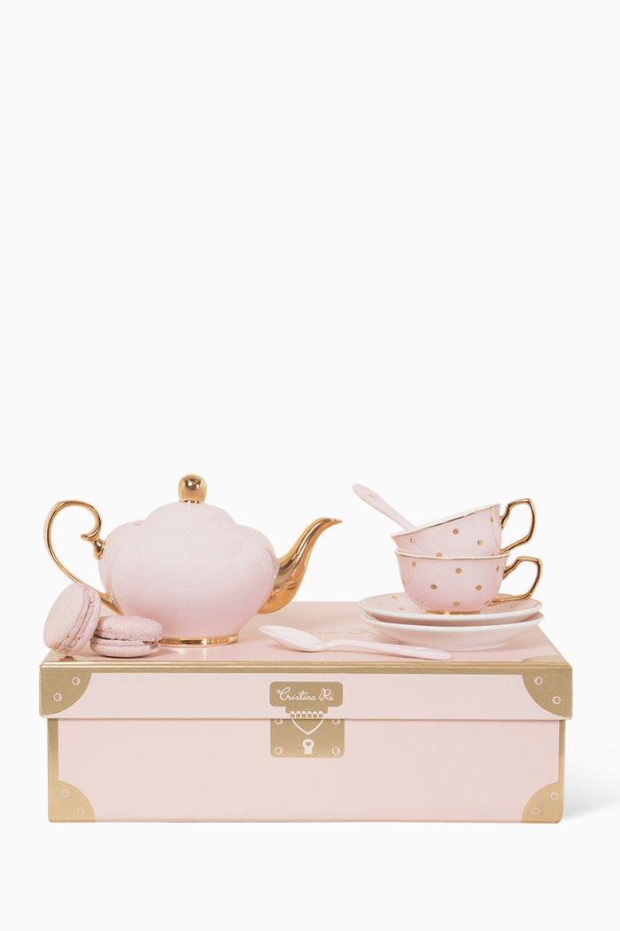 

Petite Tea Set in New Bone China, Pink