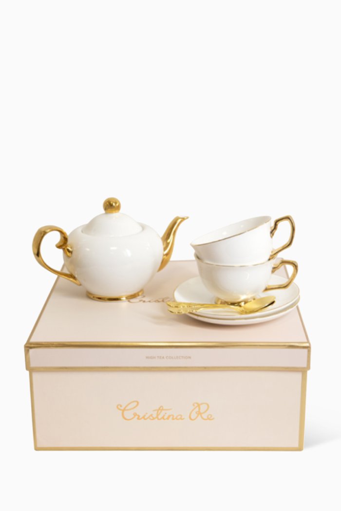 

Petite Tea Set in New Bone China, White
