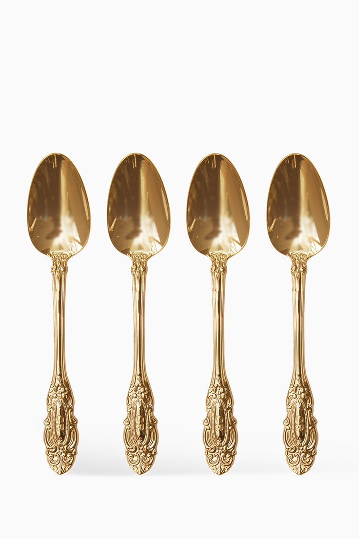 

Vintage Spoons Set in Gold-plated Stainless Steel