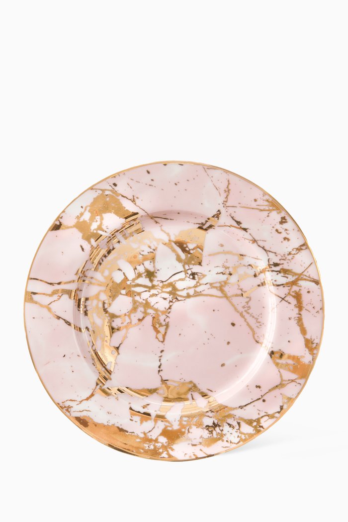

Rose Quartz Side Plate in New Bone China, Pink