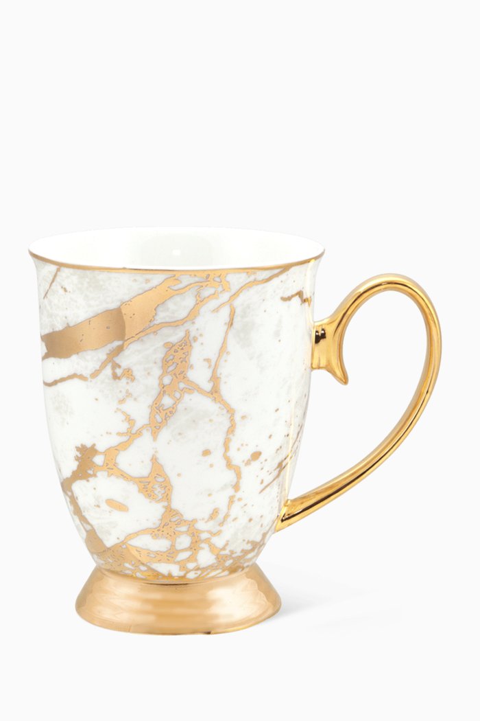 

White Celestite Mug in New Bone China