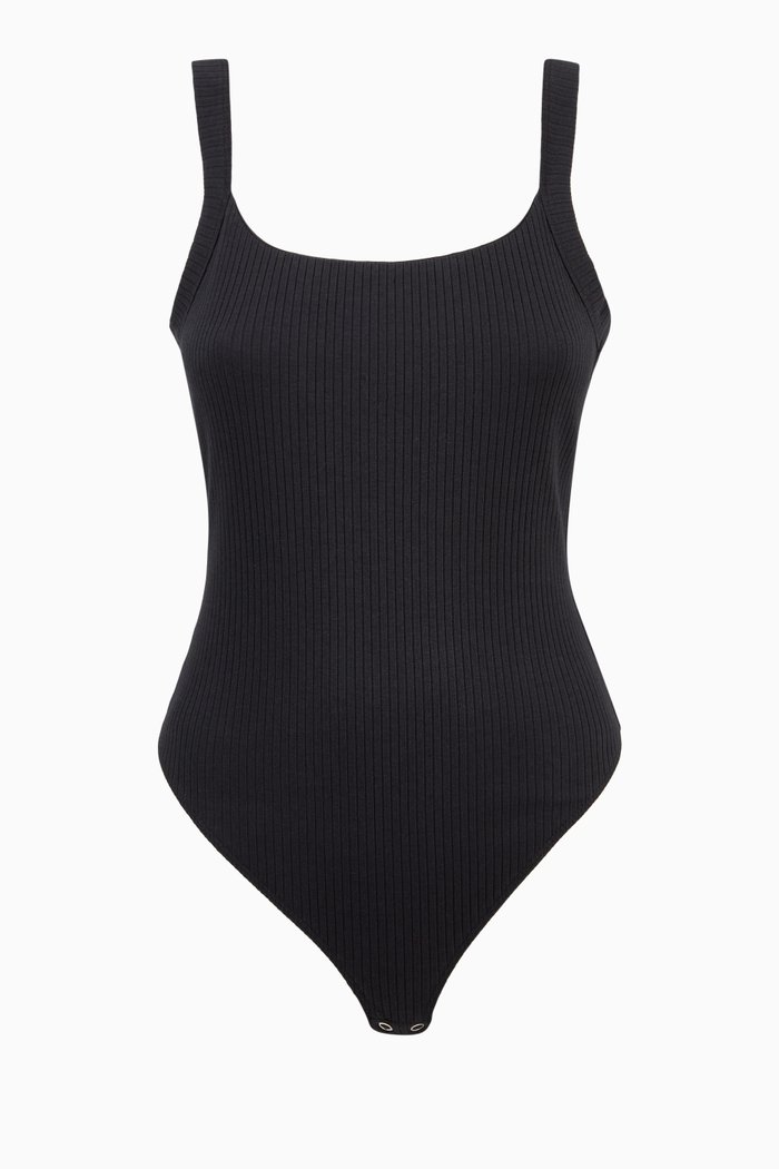 

Scoop Back Bodysuit, Black