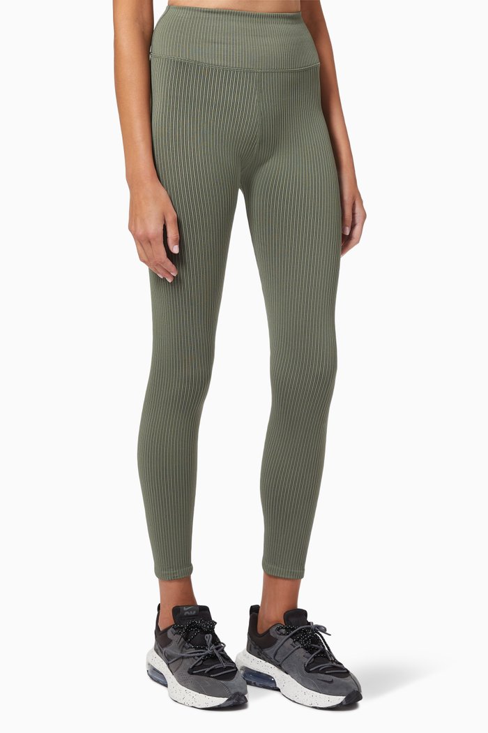 

Active Essential Ribbed Leggings, Brown