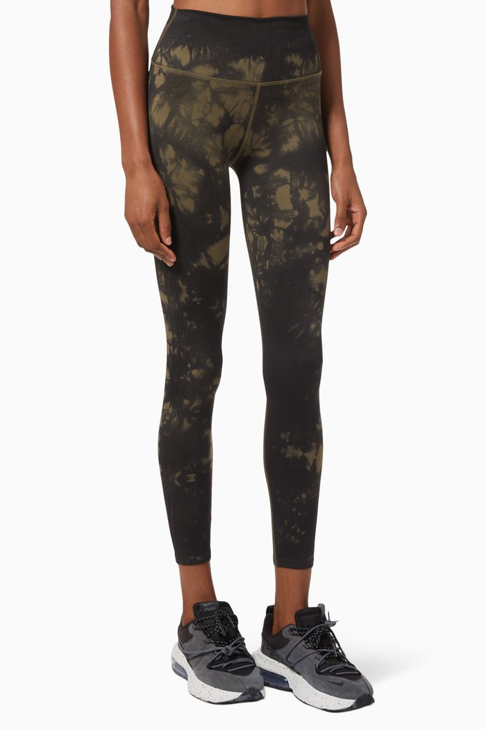 

Tie-Dye Seamless Leggings, Brown