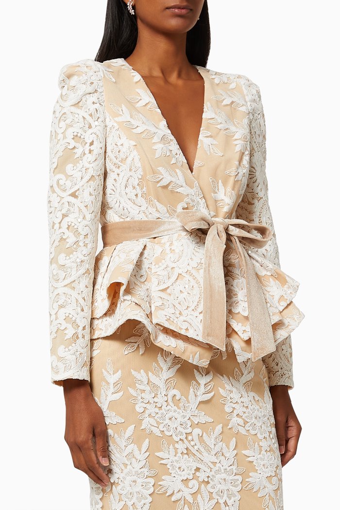 

Dior Peplum Jacket in Lace, White