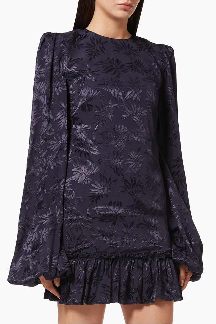 Ellara Jacquard Dress, Blue
