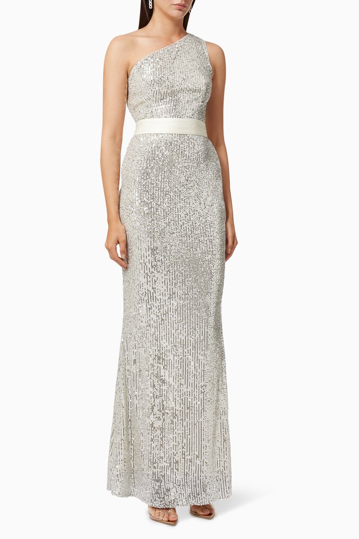 

Alease Sequin Gown, Silver