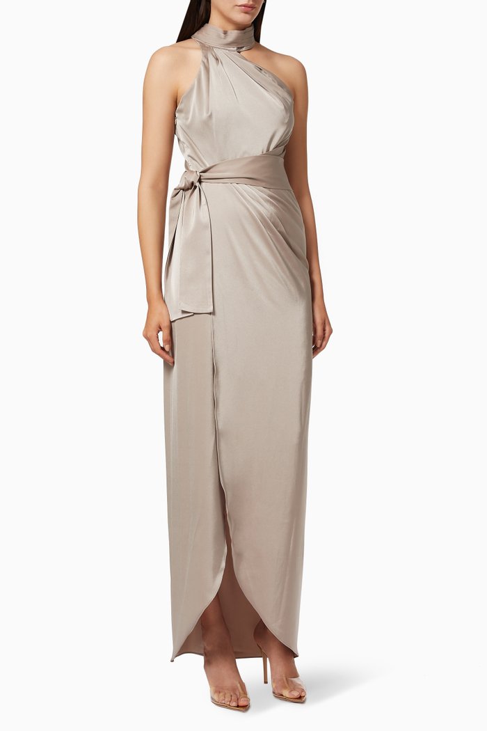 

Grace Satin Gown, Silver