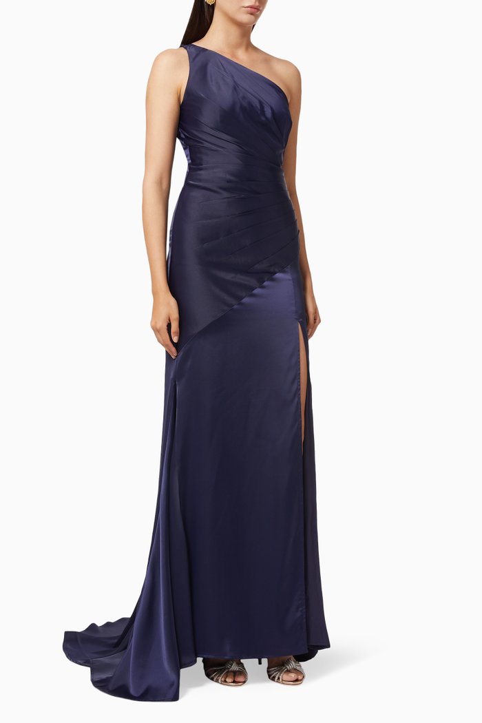 

Carol Satin Gown, Blue