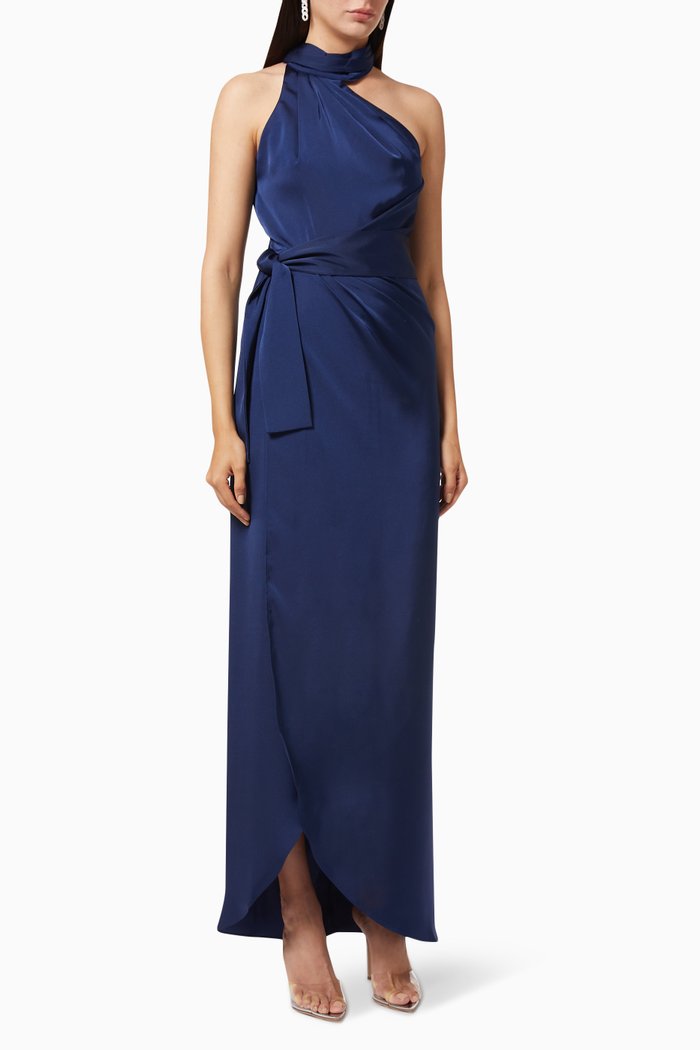 

Grace Gown in Satin, Blue