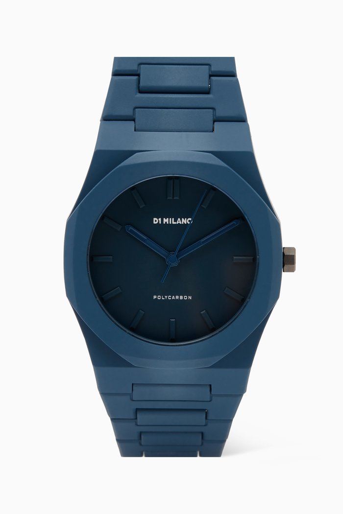 

Polycarbon Quartz Watch, 40.5mm, Blue