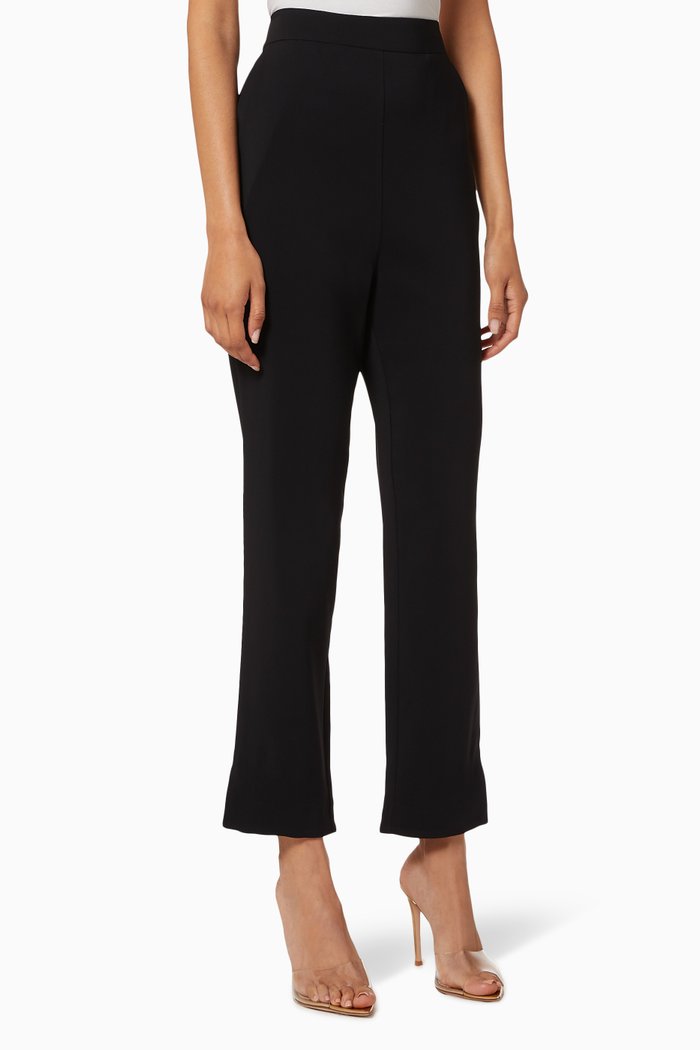 Straight Fit Trousers, Black