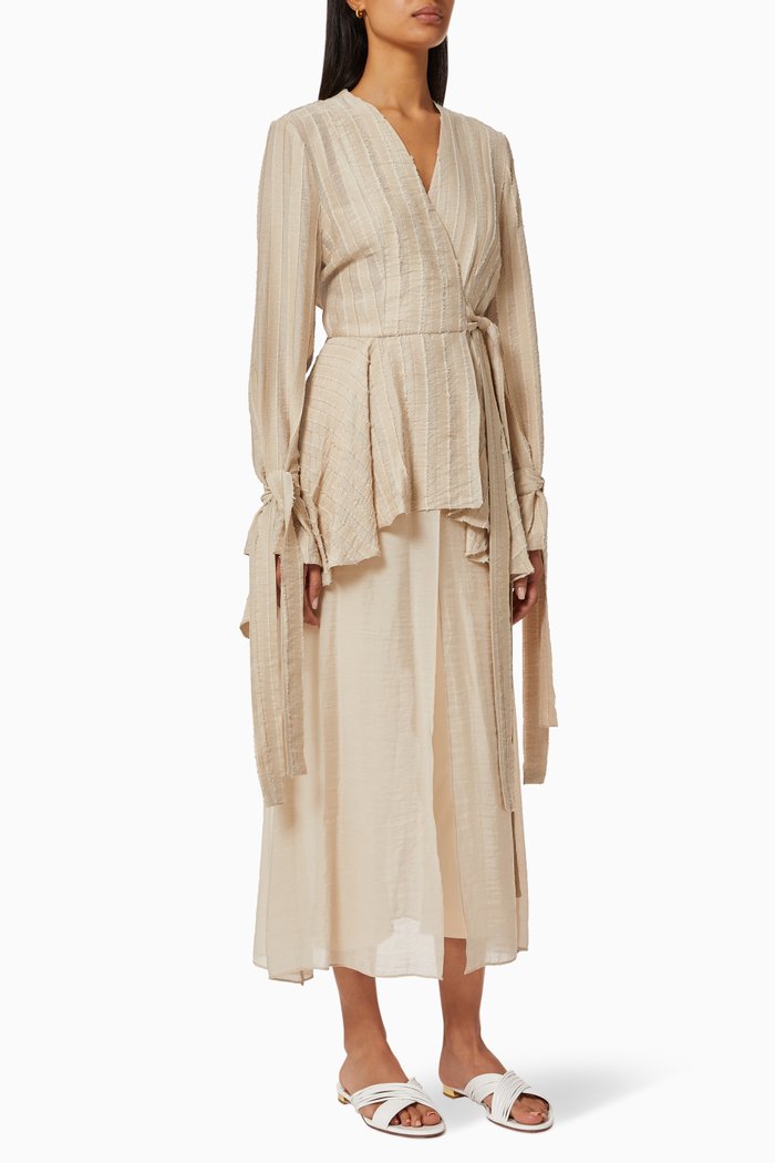 

Asymmetric Wrap Jacket, Neutral