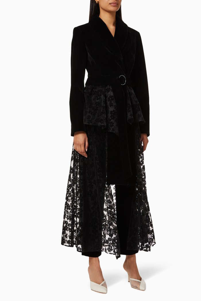 

Floral Brocade Jacket, Black