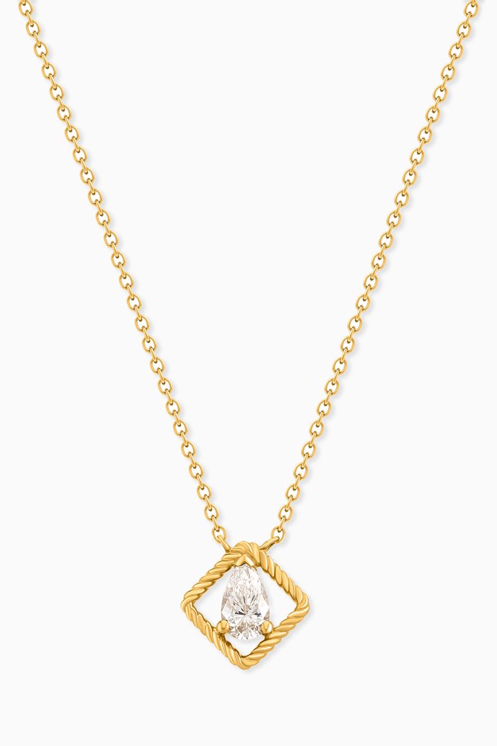 

Solitaire Diamond Pear Necklace in 18kt Yellow Gold