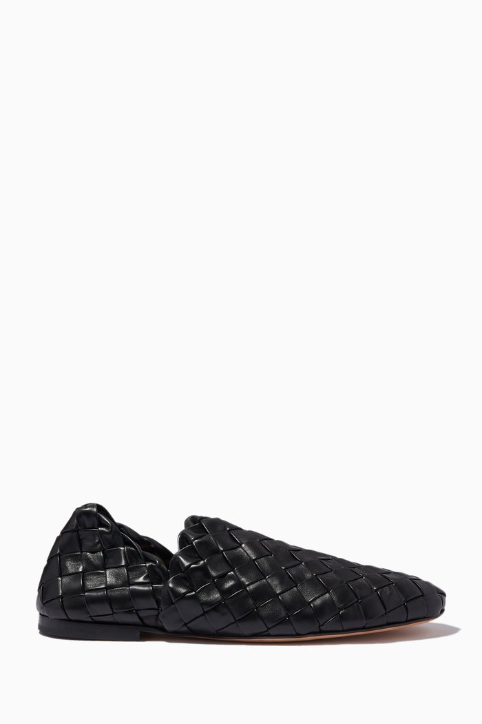 

The Slippers in Intrecciato Nappa, Black
