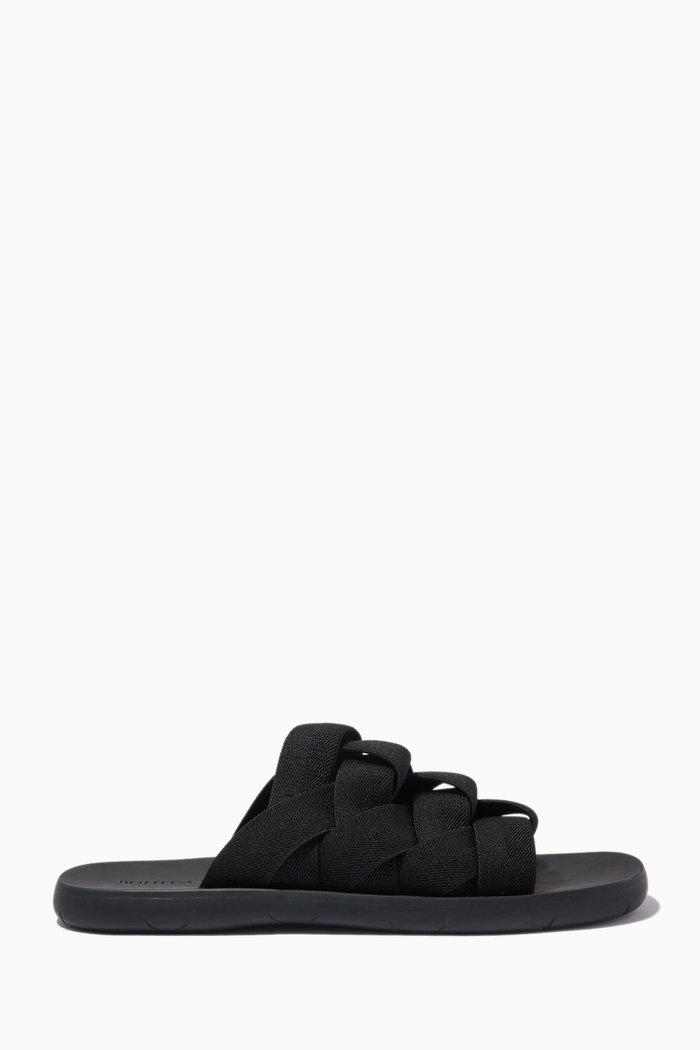 

Plat Slides in Intrecciato Elastic, Black