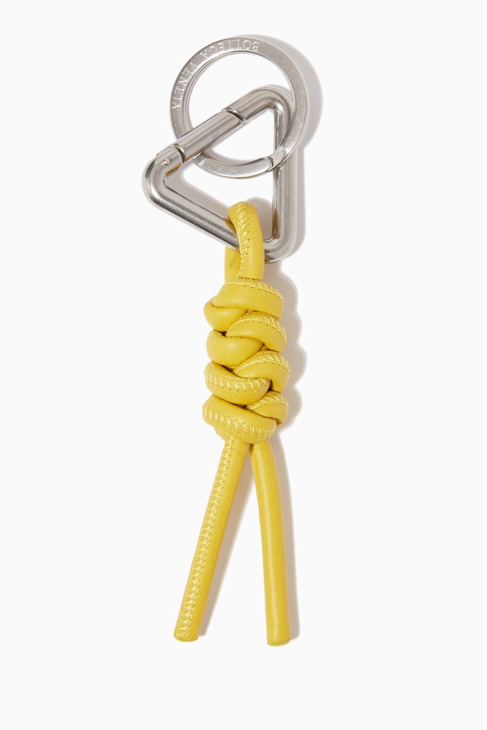 Key Ring in Nappa, Yellow
