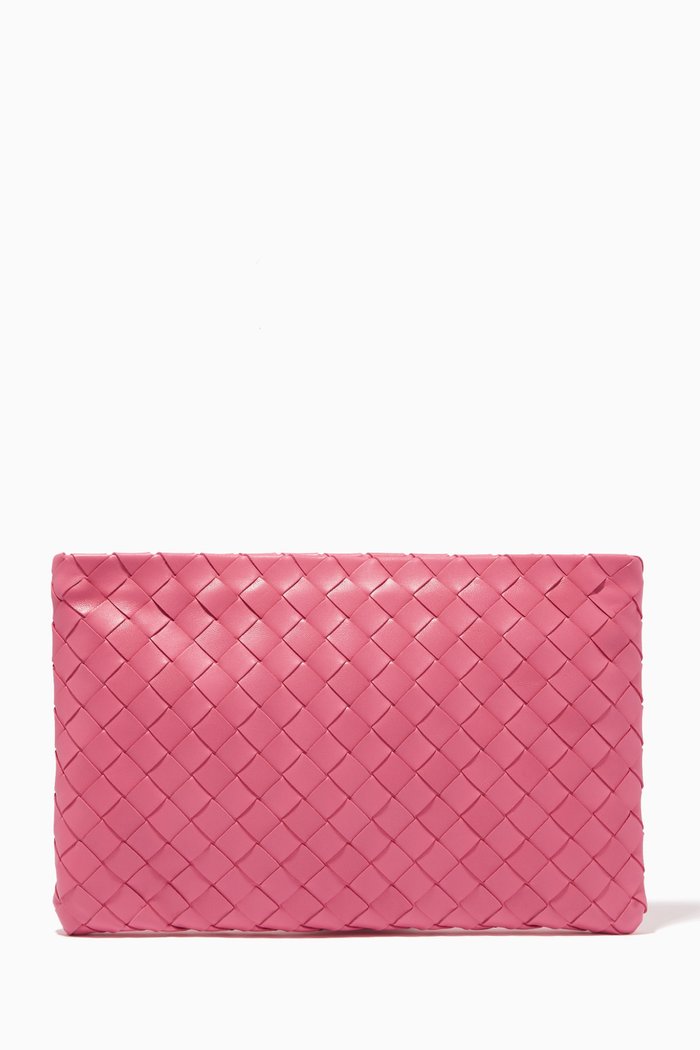 

Pouch in Intrecciato Nappa, Pink