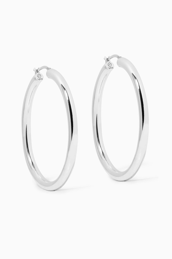 

Hoop Earrings in Antique-finish Silver